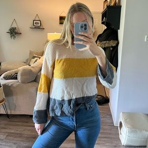 Yellow striped sweater